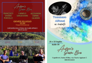 All&#039;Andrea&#039;s Garden Bar di Capoliveri Save the Trio e Tommaso Alfonsi