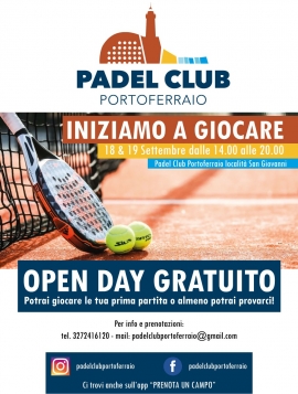 Nuova apertura del centro sportivo di Padel a Portoferraio