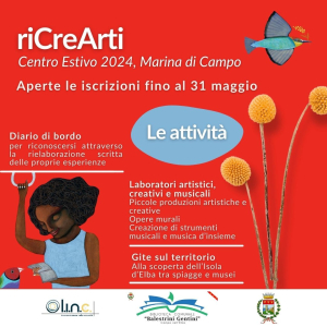 Aperte le iscrizioni al Centro Estivo riCreArti 2024