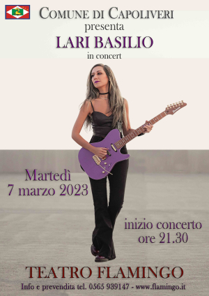 Concerto di Lari Basilio al Teatro Flamingo di Capoliveri