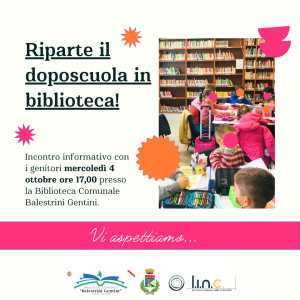 Riparte il doposcuola a Campo, incontro informativo con i genitori